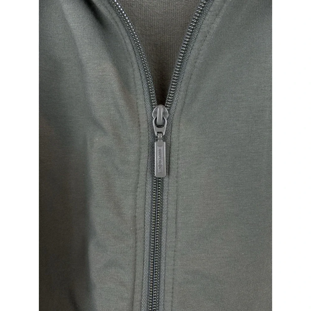 D & Co Jacket Womens 2X Green Full Zip Zip Cotton Active Casual Comfort Layer